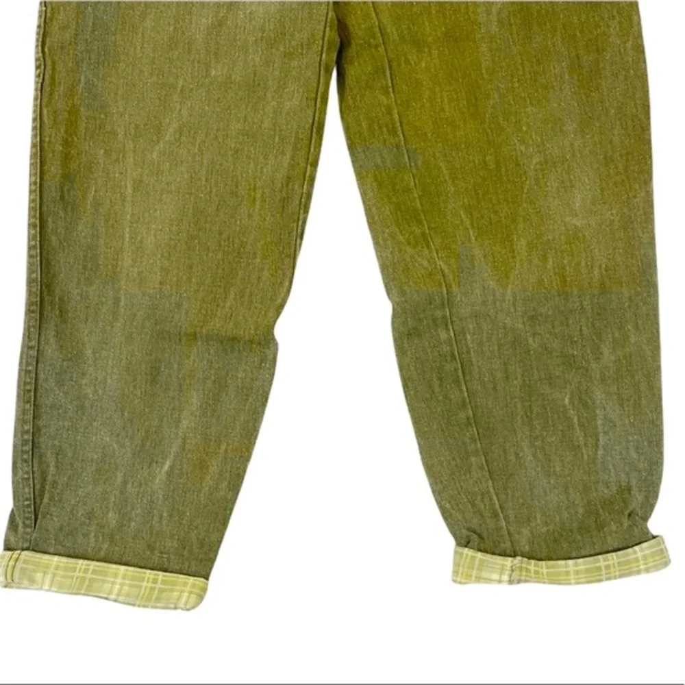 VINTAGE 80’s 90’s Donovan Light Green Ribcage High Waisted Baggy Carpenter Jeans - Picture 3 of 8